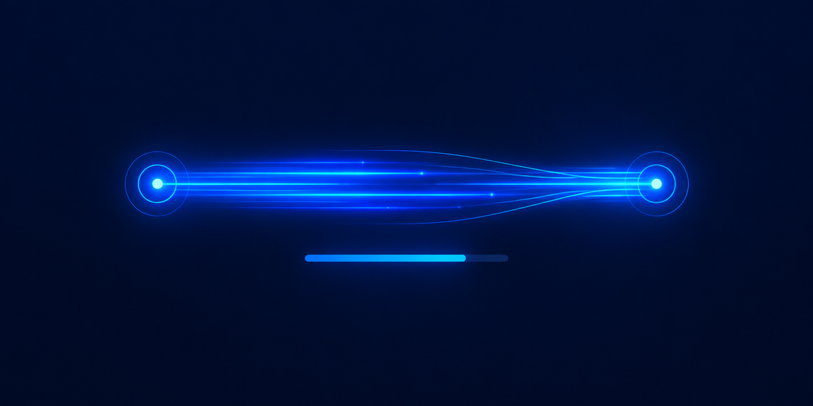 Minimalistische visualisatie van een snelle directe verbinding